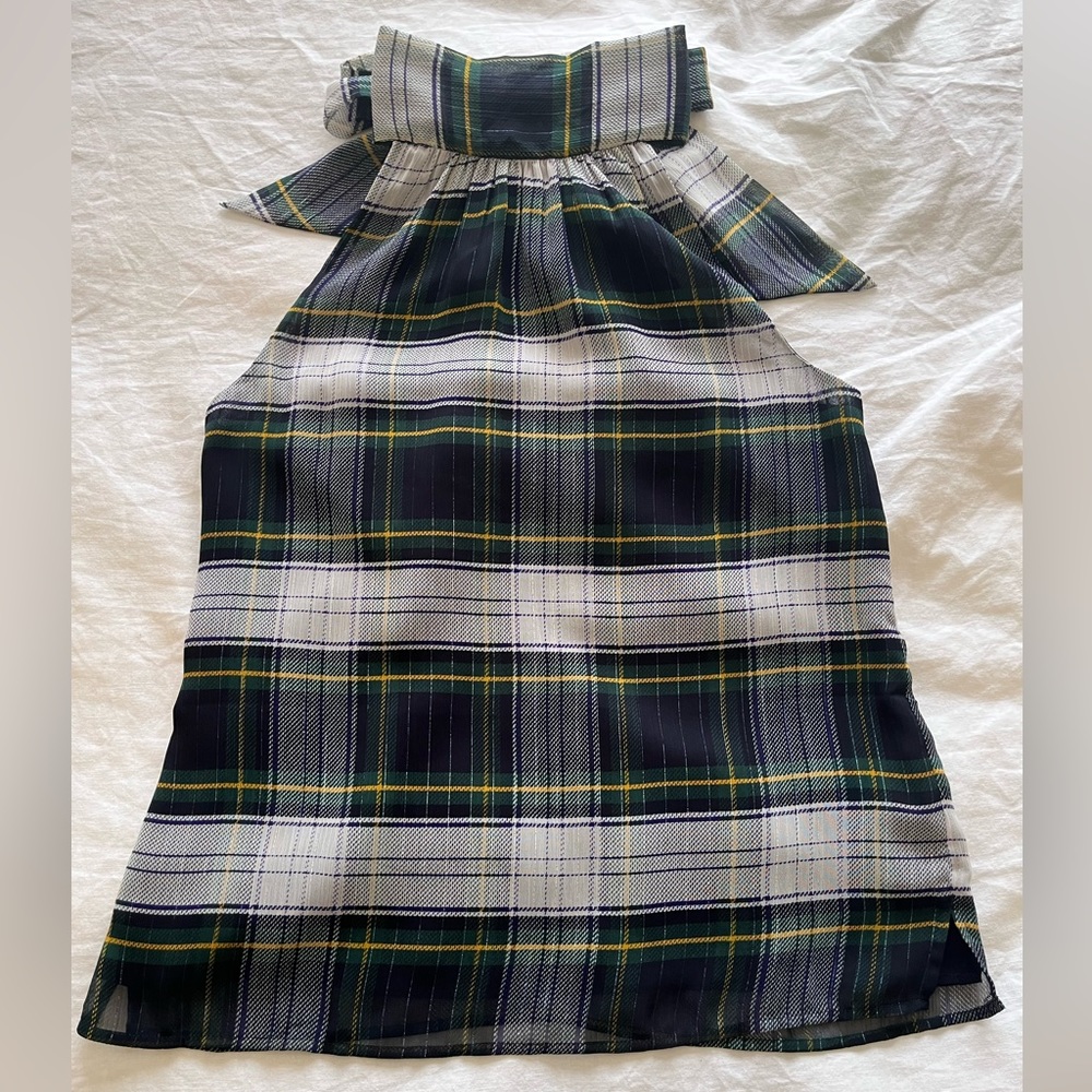 Jcrew tartan halter top